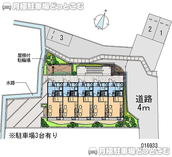 岡山市北区津島笹が瀬4－51の月極駐車場1