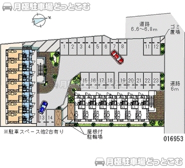 邑楽郡大泉町古氷548の月極駐車場2