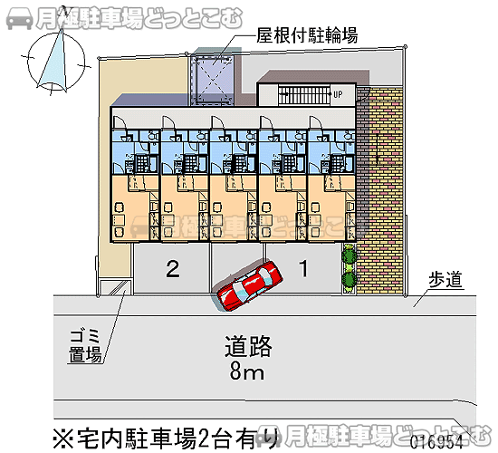 札幌市東区北三十一条東16－2－24の月極駐車場2