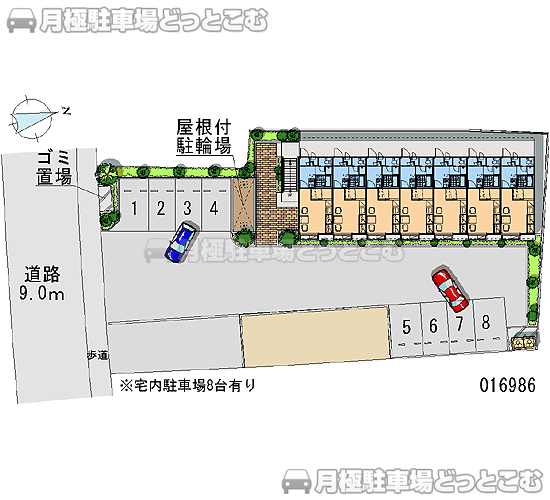 川越市鯨井1686－1の月極駐車場1