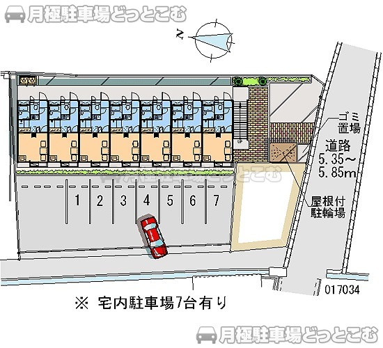 大津市月輪2－10－26の月極駐車場1