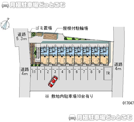 静岡市清水区駒越北町7－24の月極駐車場2