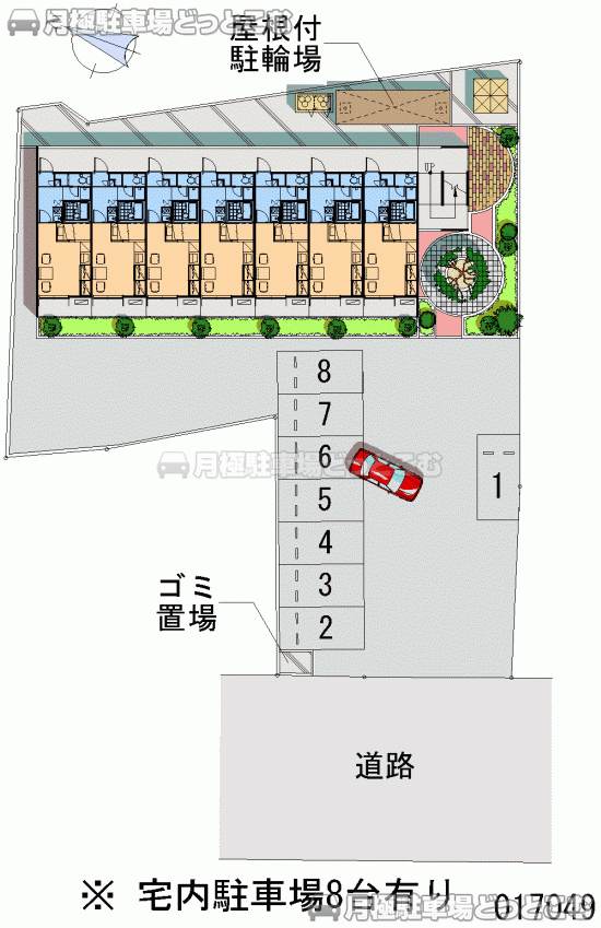 那覇市壺屋1－8－31の月極駐車場1