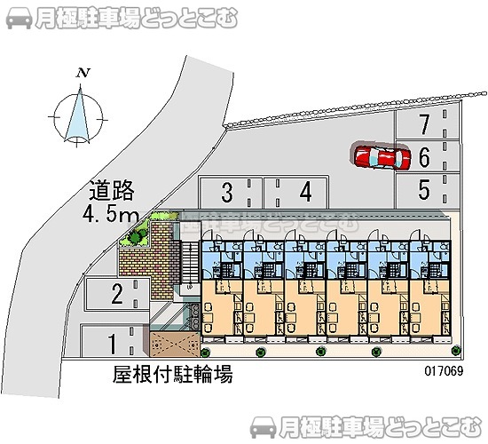 甲斐市岩森765－1の月極駐車場1