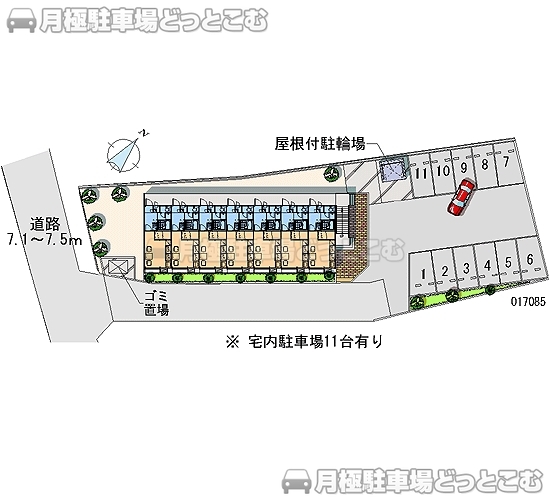 上田市諏訪形664－2の月極駐車場2