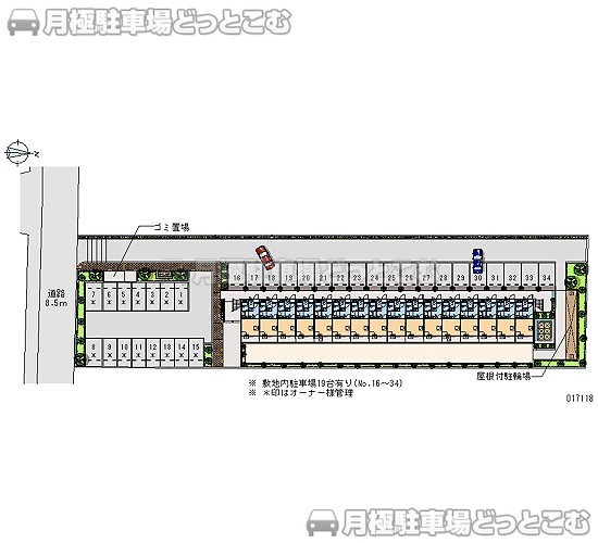 立川市西砂町2－38－5の月極駐車場1