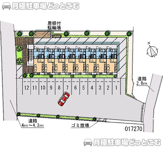 富士市富士岡120－2の月極駐車場2