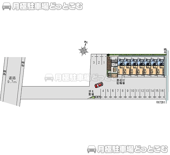 三島市長伏160－18の月極駐車場2