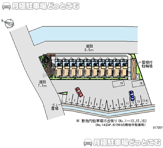 岡山市東区瀬戸町江尻1444－5の月極駐車場1