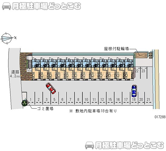 松山市居相4－17－6の月極駐車場1