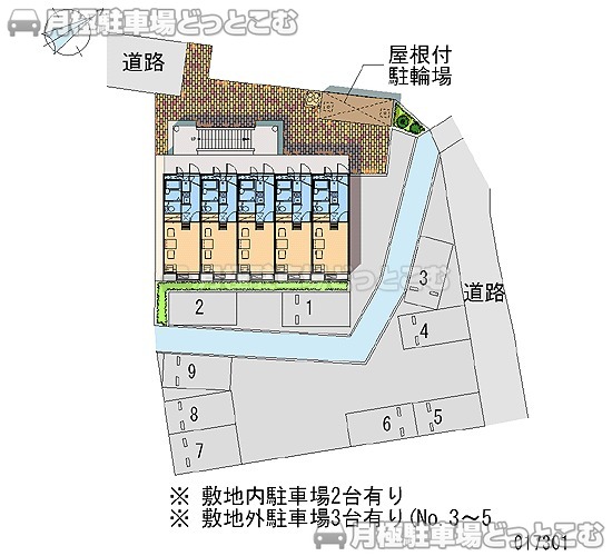 茅ヶ崎市東海岸北5－3－1の月極駐車場2