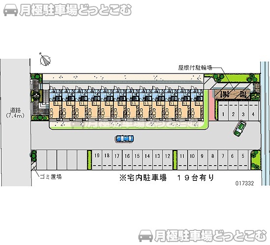加茂市柳町2－5－10の月極駐車場1