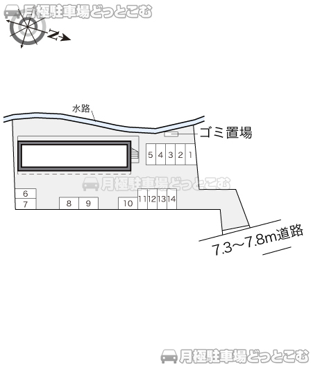 三島市谷田296－7の月極駐車場3