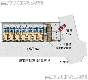 香美市土佐山田町旭町2－5－19の月極駐車場2