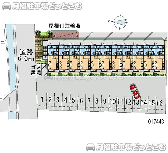 岡山市北区平野531の月極駐車場1