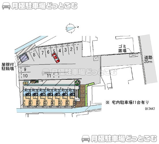富山市荒川3－3－10の月極駐車場1