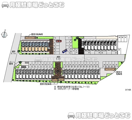 大和市下鶴間746－5の月極駐車場1