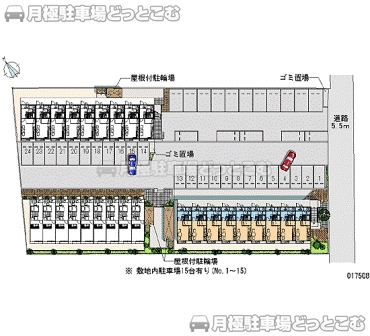 笠間市下郷4557－324の月極駐車場2