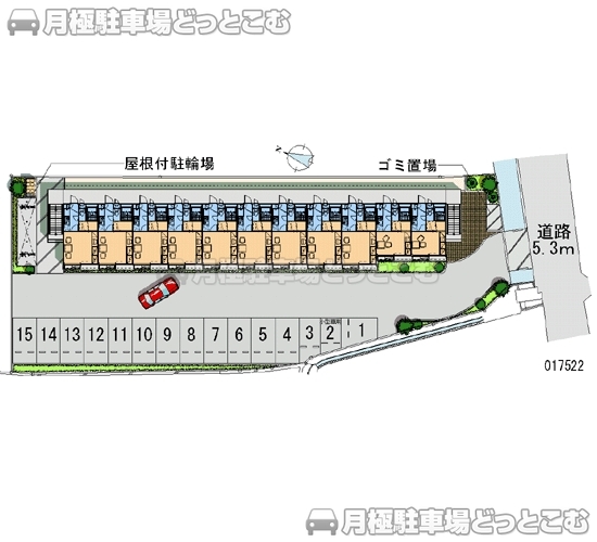 加古川市加古川町備後5－4の月極駐車場2