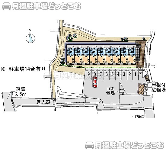 広島市安佐北区可部6－31－19－8の月極駐車場1