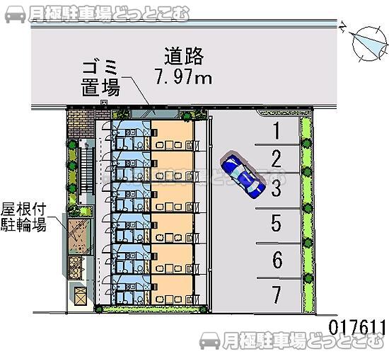堺市北区百舌鳥梅町3－52－3の月極駐車場1