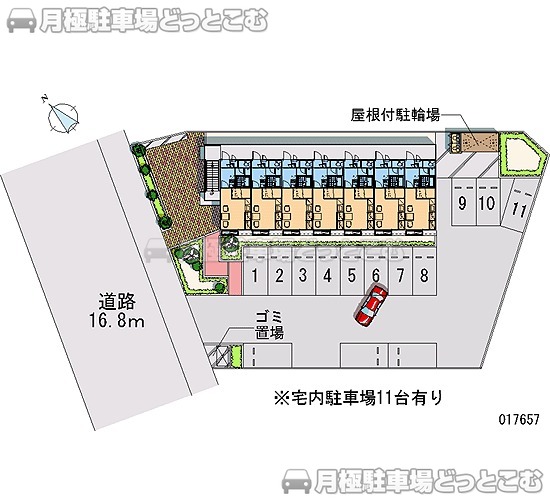 甲斐市岩森294の月極駐車場1