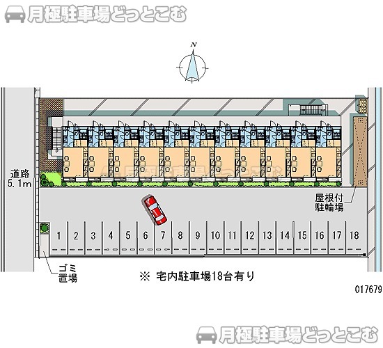 出雲市渡橋町360－1の月極駐車場1