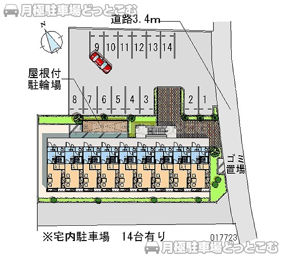 姫路市四郷町東阿保995－1の月極駐車場1