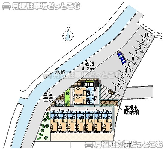 倉敷市大島379－1の月極駐車場2