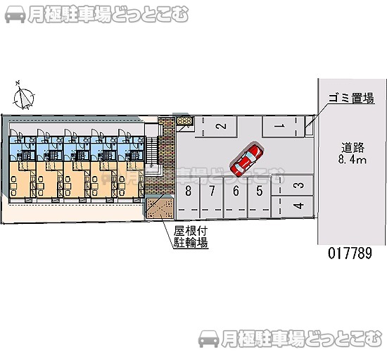 会津若松市日新町4－32の月極駐車場1