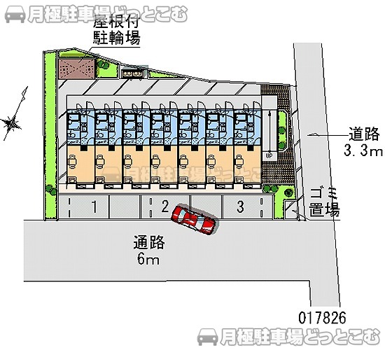 千葉市中央区寒川町2－124－1の月極駐車場2