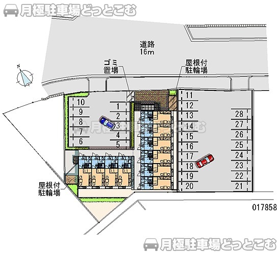 高砂市荒井町千鳥2－1－26の月極駐車場1