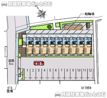 南国市篠原848の月極駐車場2