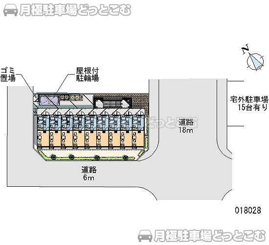 長岡市千歳1－2－1の月極駐車場2