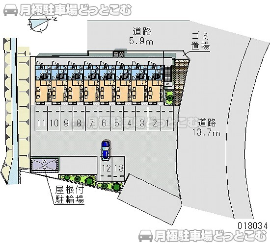 西白河郡西郷村小田倉前原22－1の月極駐車場2