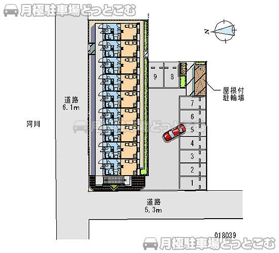 熊谷市戸出472－1の月極駐車場1