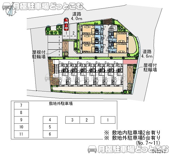 山陽小野田市旭町1－6－25の月極駐車場1