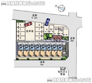 新潟市東区猿ケ馬場2－7－10の月極駐車場2