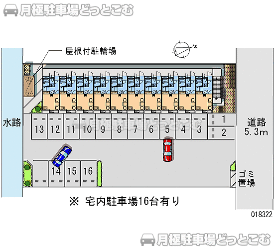 熊谷市平戸2014の月極駐車場1