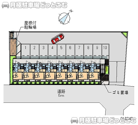 坂戸市にっさい花みず木5－27－の月極駐車場1