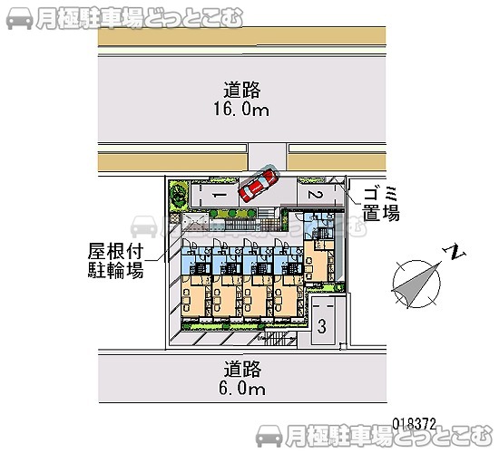大津市雄琴北1－17－8の月極駐車場1