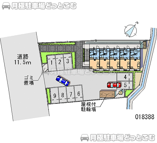 熊谷市石原438の月極駐車場1