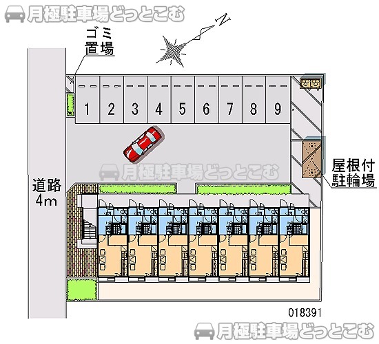 水戸市元吉田町1455－5の月極駐車場1