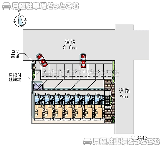 三条市西本成寺2－14－1の月極駐車場2