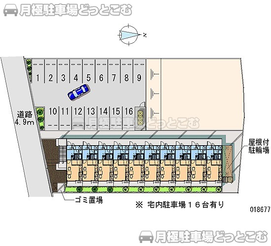紀の川市田中馬場282－3の月極駐車場1