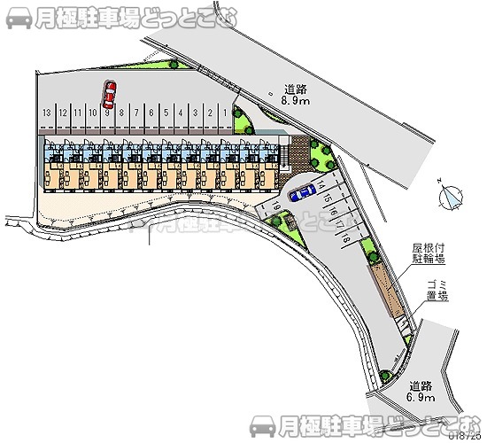 阪南市鳥取中411－1の月極駐車場2
