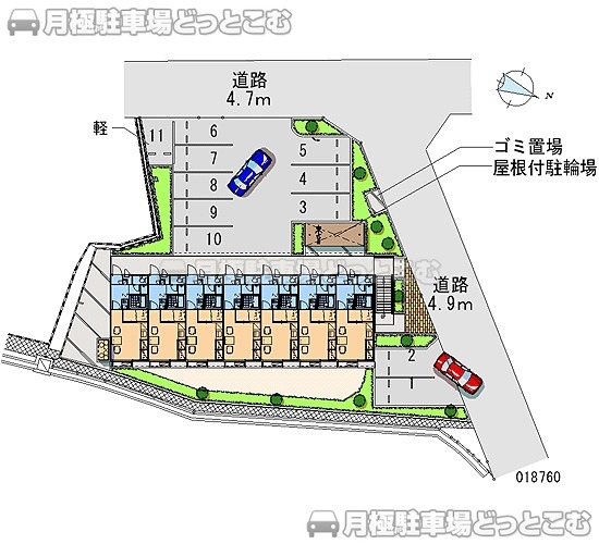 岸和田市流木町969－3の月極駐車場2