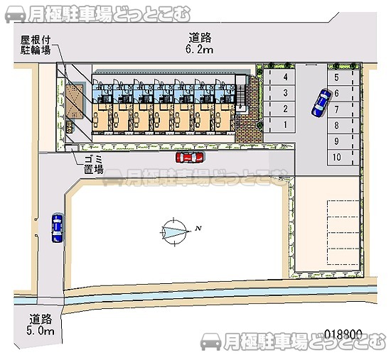 仙台市太白区袋原4－17－36の月極駐車場1