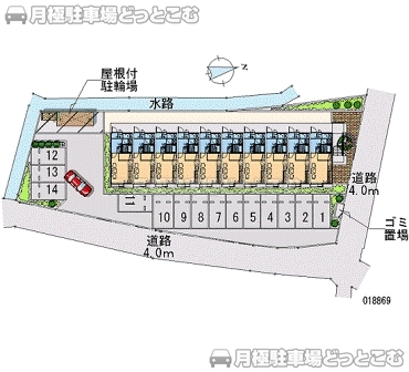 日立市田尻町4－26－1の月極駐車場2