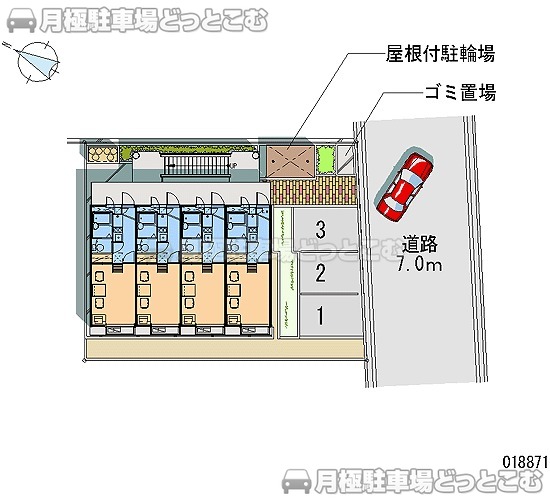 貝塚市海塚2－10－50の月極駐車場2